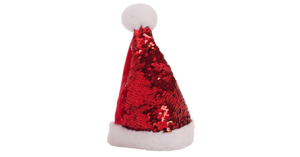 Gorro Navideño De Lentejuelas Brillantes Con Borde De Pelo Blanco Suave, Talla única Elástica, Para Adultos Y Jóvenes, De CITÉTOILE