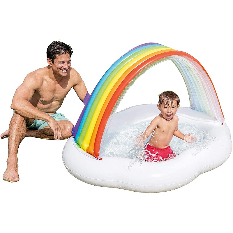 Piscina para Bebé Toldo Arcoiris 142 x 119 x 84 cm