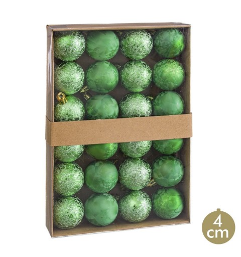 24 Bolas de Navidad Verde...