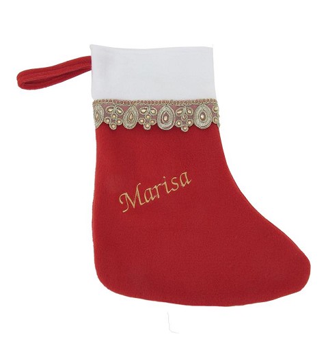 Bota Papá Noel Pasmanería Oro