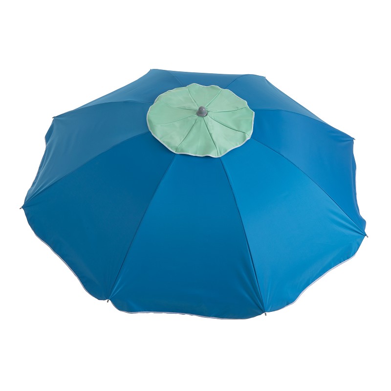 Sombrilla de playa grande para exteriores, sombrilla redonda a prueba de  lluvia, protección UV, sombrilla de playa portátil de 7.2 ft (color: azul)