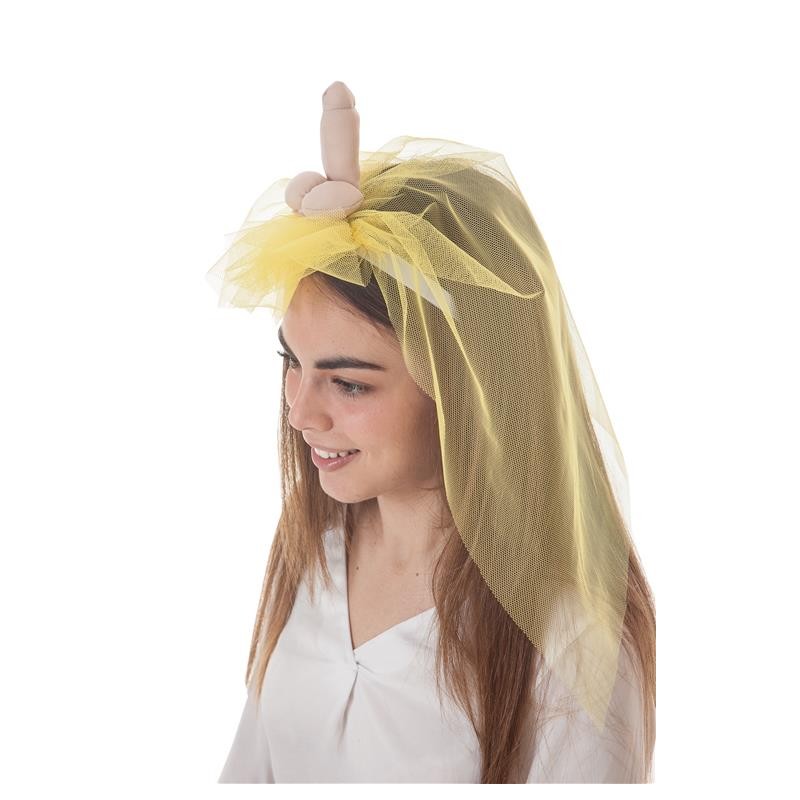 Velo Novia Pene Amarillo