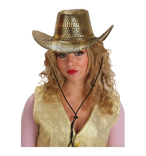 Sombrero Cowboy Serpiente Oro