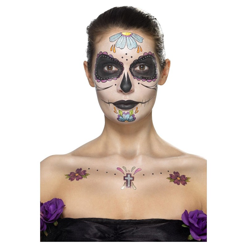 Set Maquillaje Catrina con Pegatinas Set Maquillaje Catrina con Pegatinas