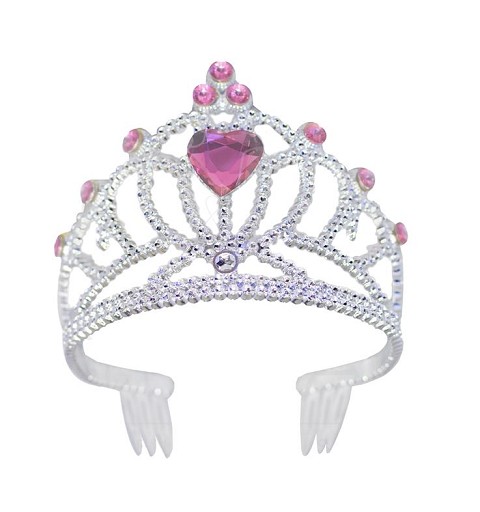 Corona Princesa Corazón Rosa
