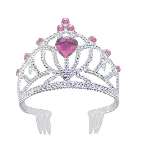 Corona Princesa Corazón Rosa