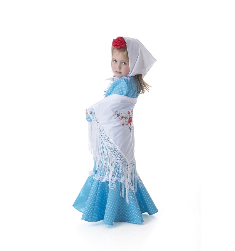 Traje Mujer Chulapa Madrileña Azul Traje Mujer Chulapa Madrileña Azul