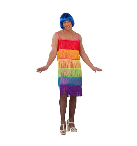 Vestido Flecos Arcoiris...