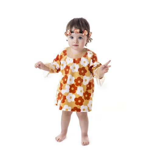 Disfraz de Hippie bebé Vestido