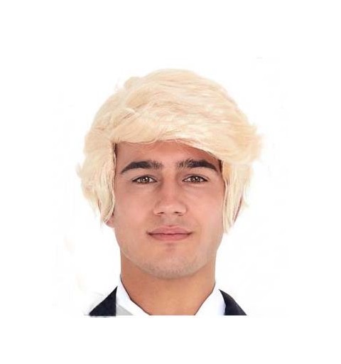 Peluca Rubia Muñeco Famoso