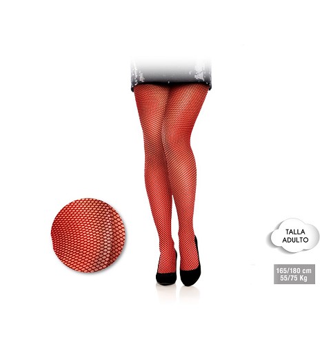 Media de Red Fina Rojo Adulto