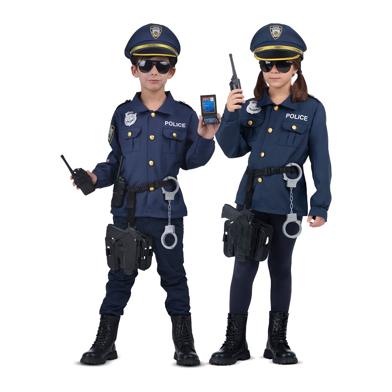 Disfraz de Policía con Chaqueta y Gorra para Niño - MiDisfraz