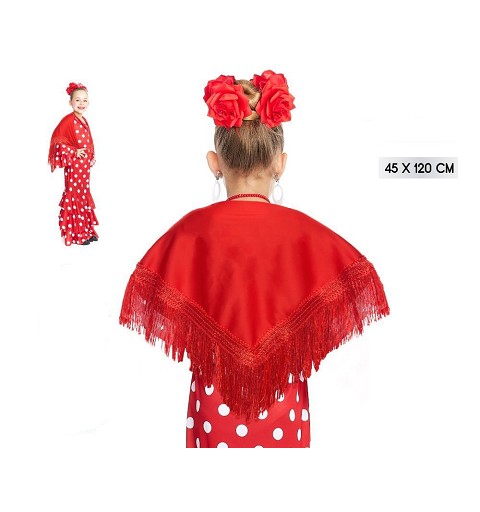 Mantón Rojo 120x45 cm.