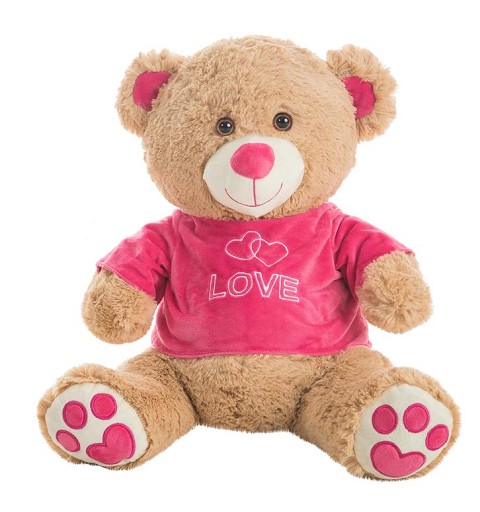 Oso Camiseta Love Rosa 50 cm