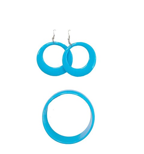 Pulsera y Pendientes Azul