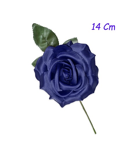 Flor con Palo Azul Marino