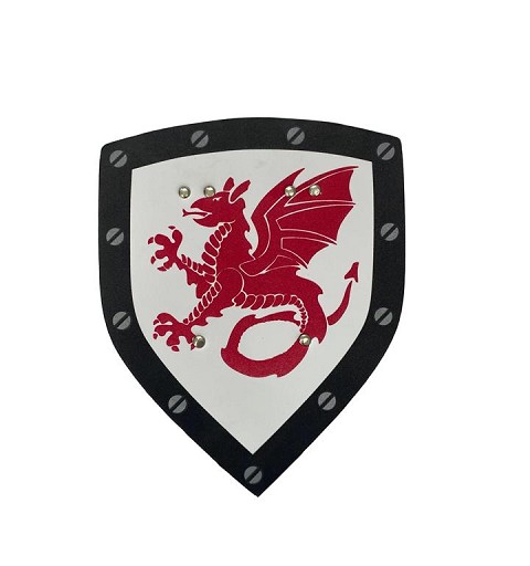 Escudo de Dragón Rojo Goma...