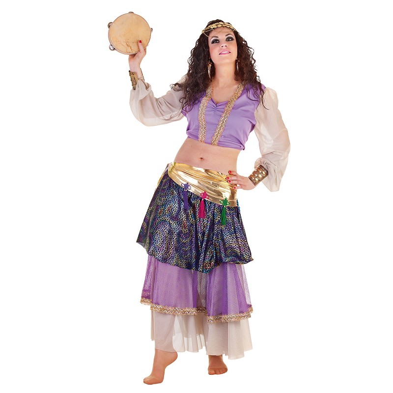 Onza Cuna Inodoro Disfraz de Bailarina Árabe con Pañuelo para Mujer - MiDisfraz