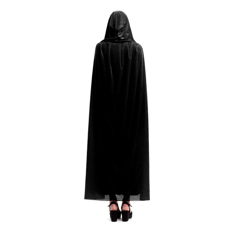Capa de Terciopelo negra con Capucha 100 cm Capa de Terciopelo negra con Capucha 100 cm