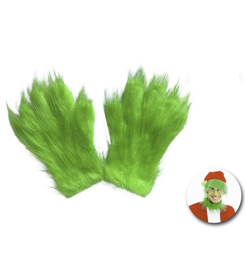 Guantes Peludos Verdes