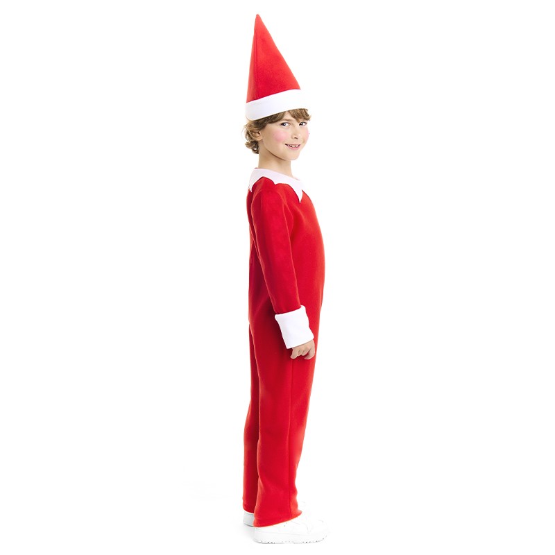 Disfraz De Elfo Travieso Para Niños 7-9 Años: Camiseta, Cinturón, Gorro Y Pantalón Incluidos – Ideal Para Fiestas Navideñas Y De Año Nuevo, Color Rojo Y Blanco