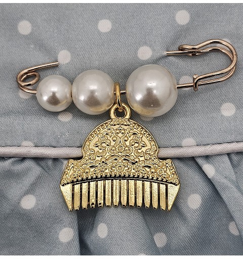 Broche Fallas Oro, Perlas y...