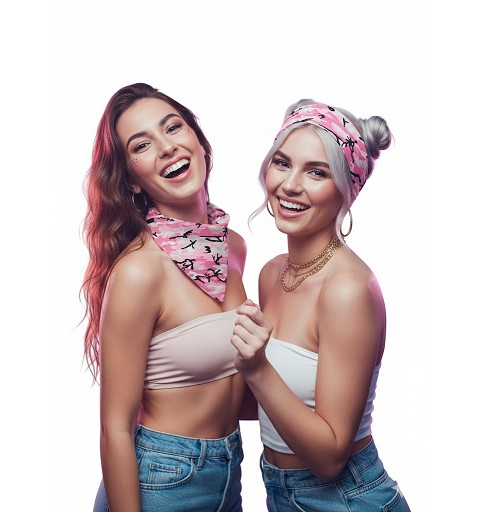 Pañuelo Camuflaje Rosa 53 x 53