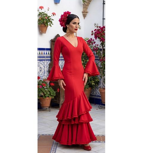 lVestido Flamenca Granada Rojo