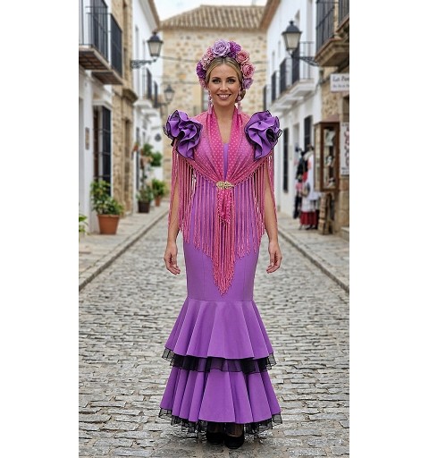 Vestido Flamenca Cádiz Lila