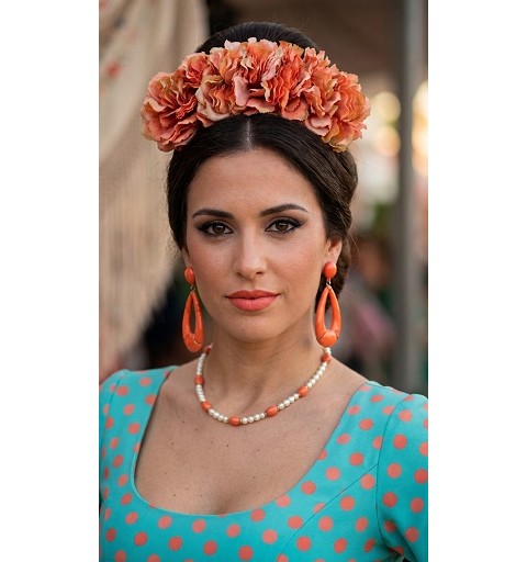 Tira Flores Clavel Naranja...