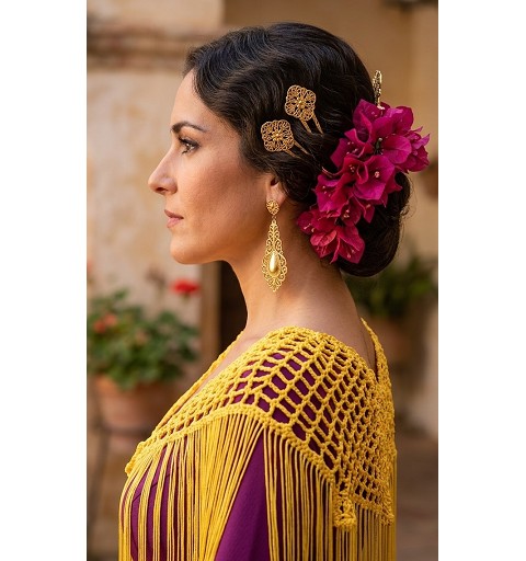 Mantón Crochet Amarillo...