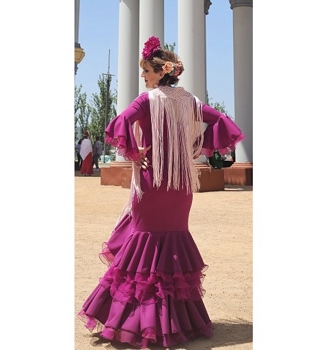 Mantón Crochet Rosa Palo...