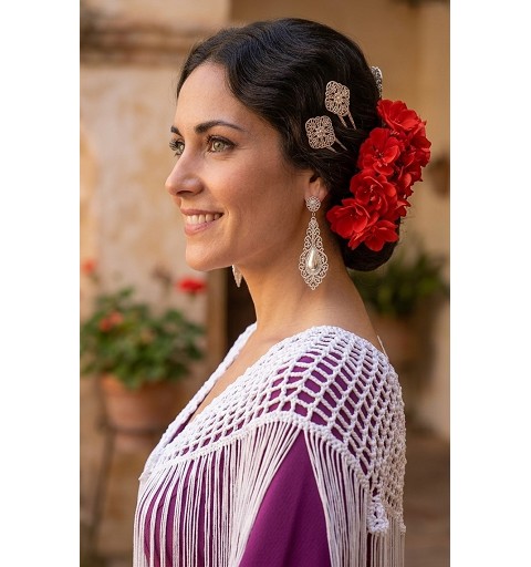 Mantón Crochet Blanco 135Cm...