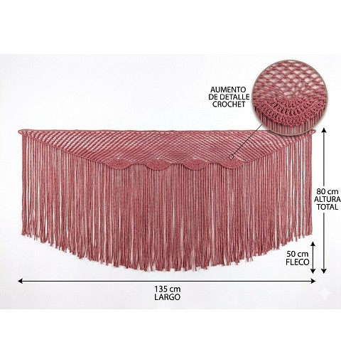 Mantón Crochet Rosa...