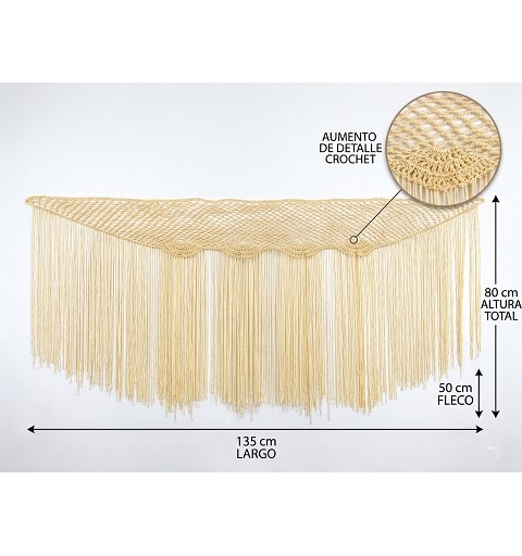 Mantón Crochet Arena 135Cm...