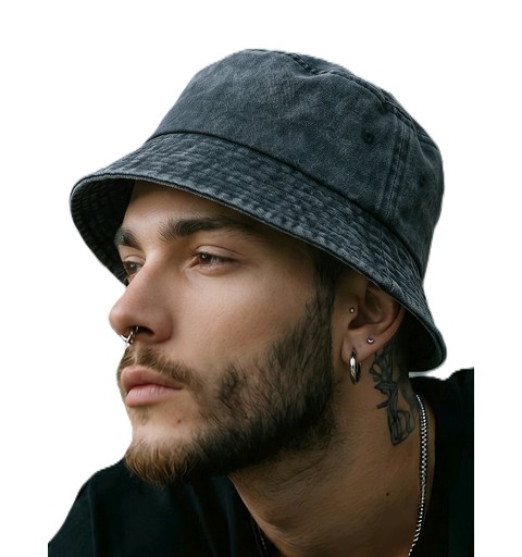 Gorro Pescador Azul Desgastado