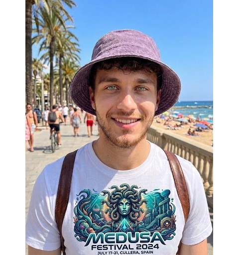 Gorro Pescador Lila Desgastado
