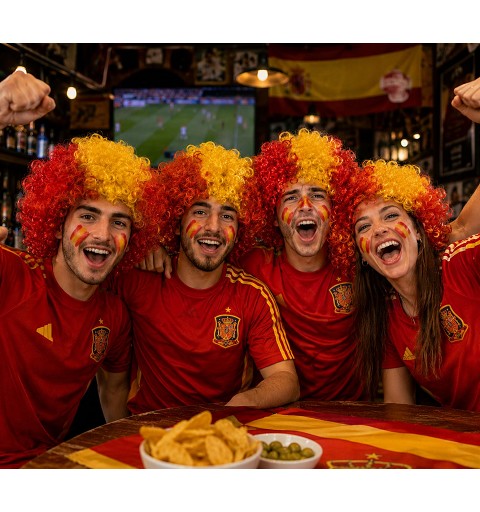 Pack de España 4 Pelucas