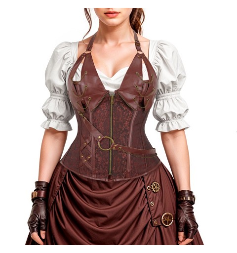Corset Jacquard Steampunk...