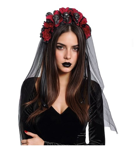 Diadema con Velo Gotico T-U...