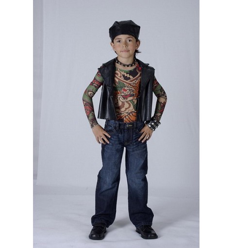 Chico de Rockero Tatuajes Niño