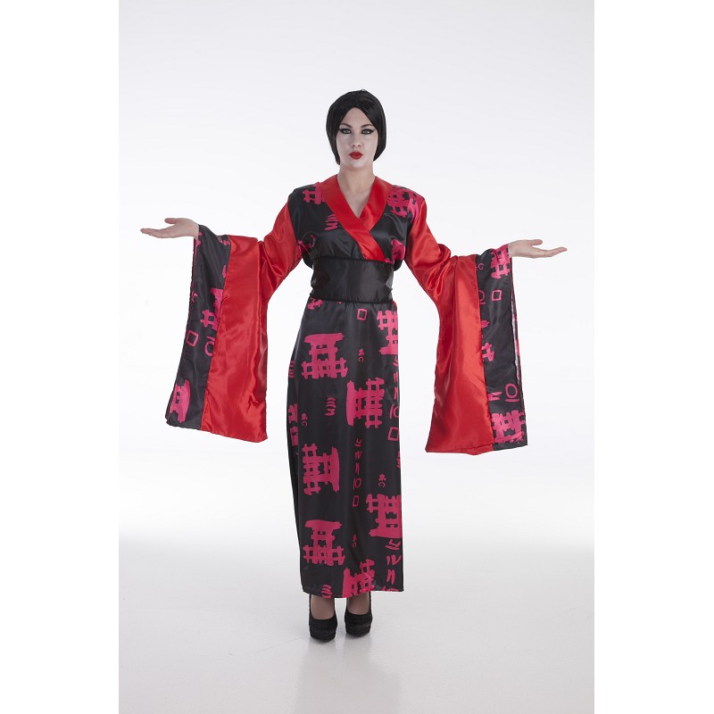 Disfraz de Geisha con Kimono Negro para Mujer