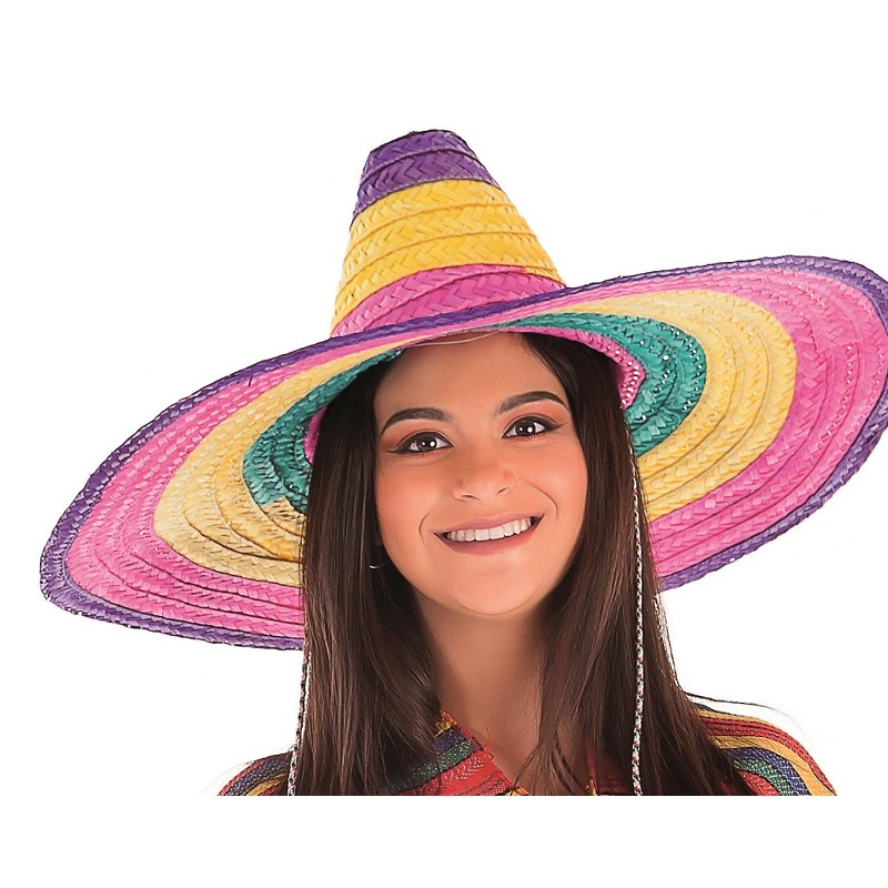trolebús salud caja de cartón Sombrero de Mexicano de Paja - MiDisfraz