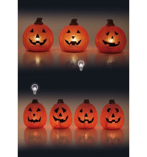 Calabazas Plastico Luz 18 cm