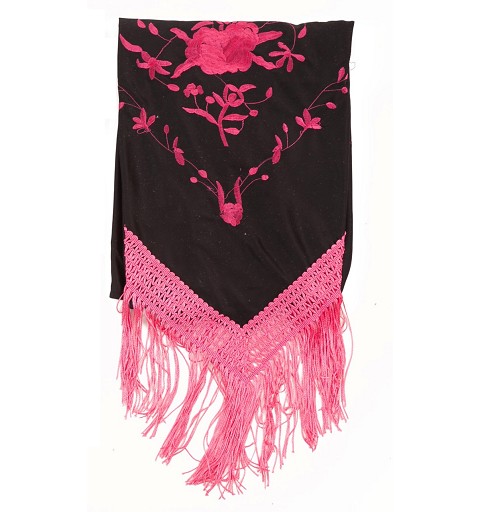 Manton Bordado Malaga Fuxia