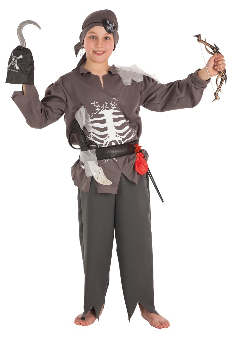 Sonrisa difícil espina Disfraz de Pirata Esqueleto Gris con Garfio para Niño - MiDisfraz