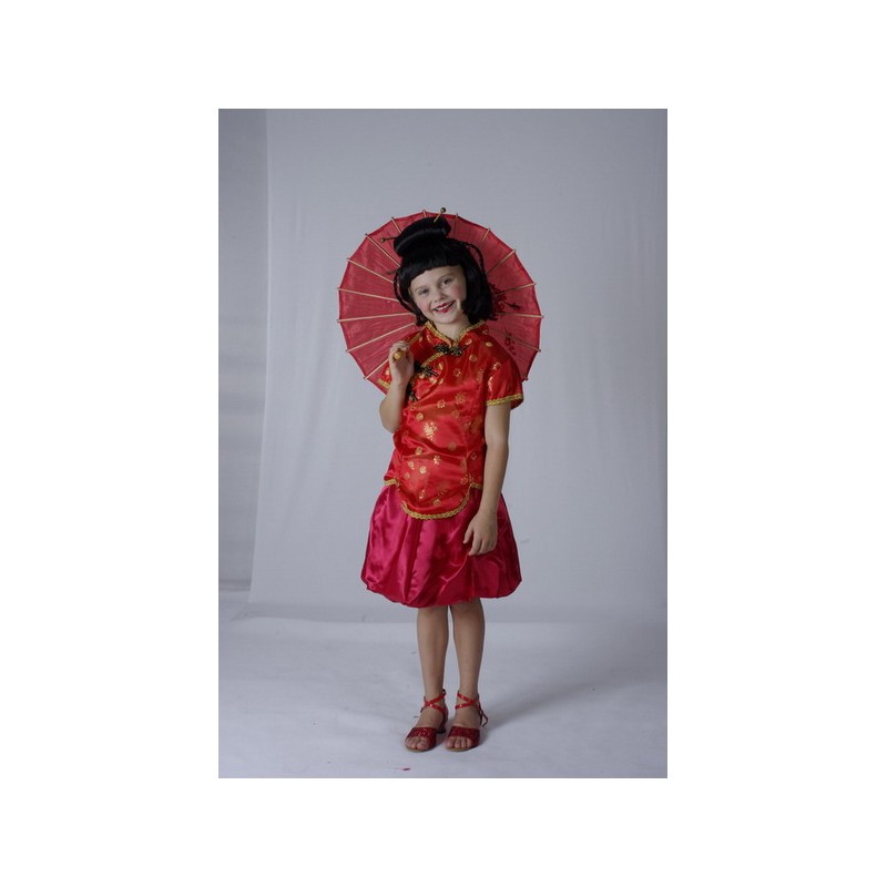 opción Despertar Interpretación Disfraz de China de Color Rojo para Niña de 10 años - MiDisfraz