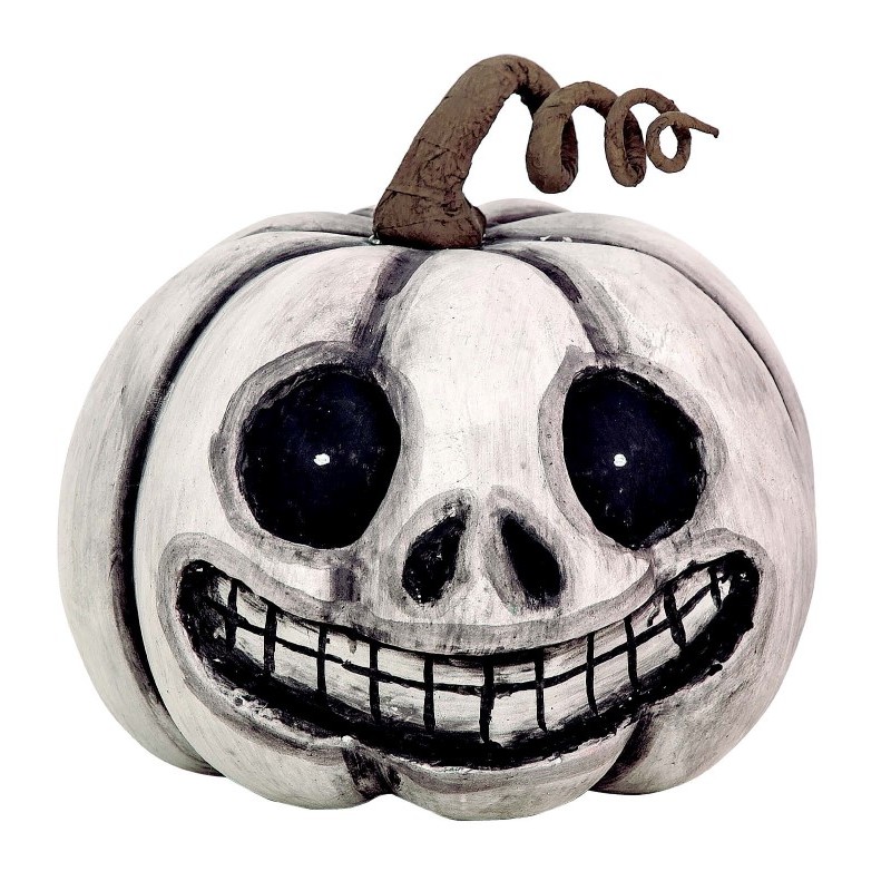 Calabaza de Halloween Clásica de Color Blanco y Negro - MiDisfraz Calabaza de Halloween Clásica de Color Blanco y Negro - MiDisfraz