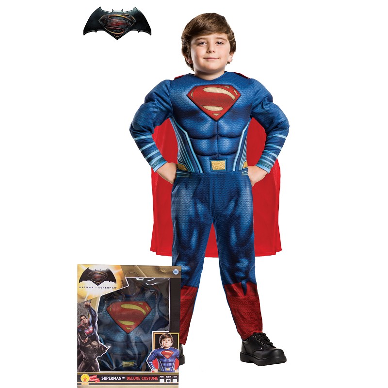 arrastrar por supuesto sociedad Disfraz de Superman Musculoso con Capa Roja para Niño - MiDisfraz