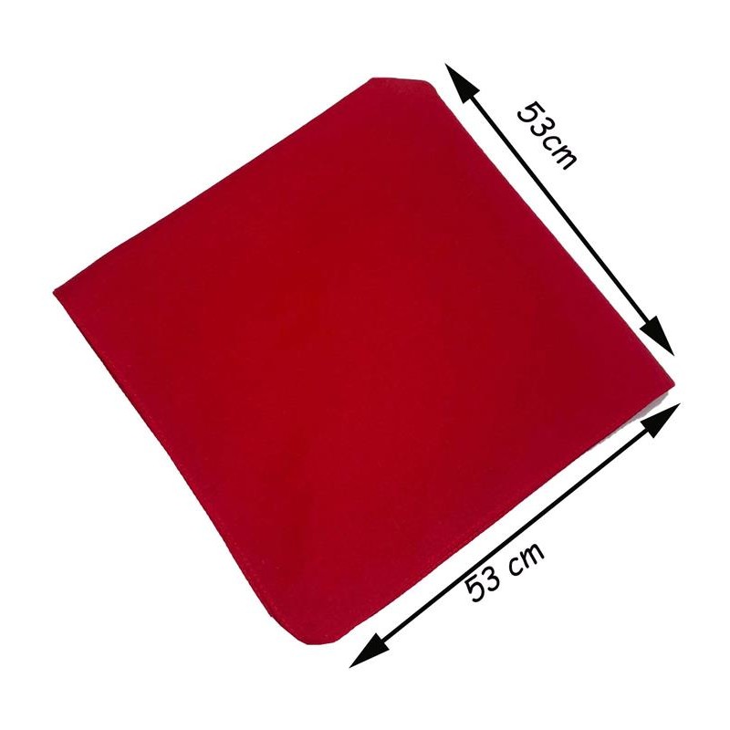 Clásico Pañuelo Grande Cuadrado de Color Rojo Intenso - MiDisfraz